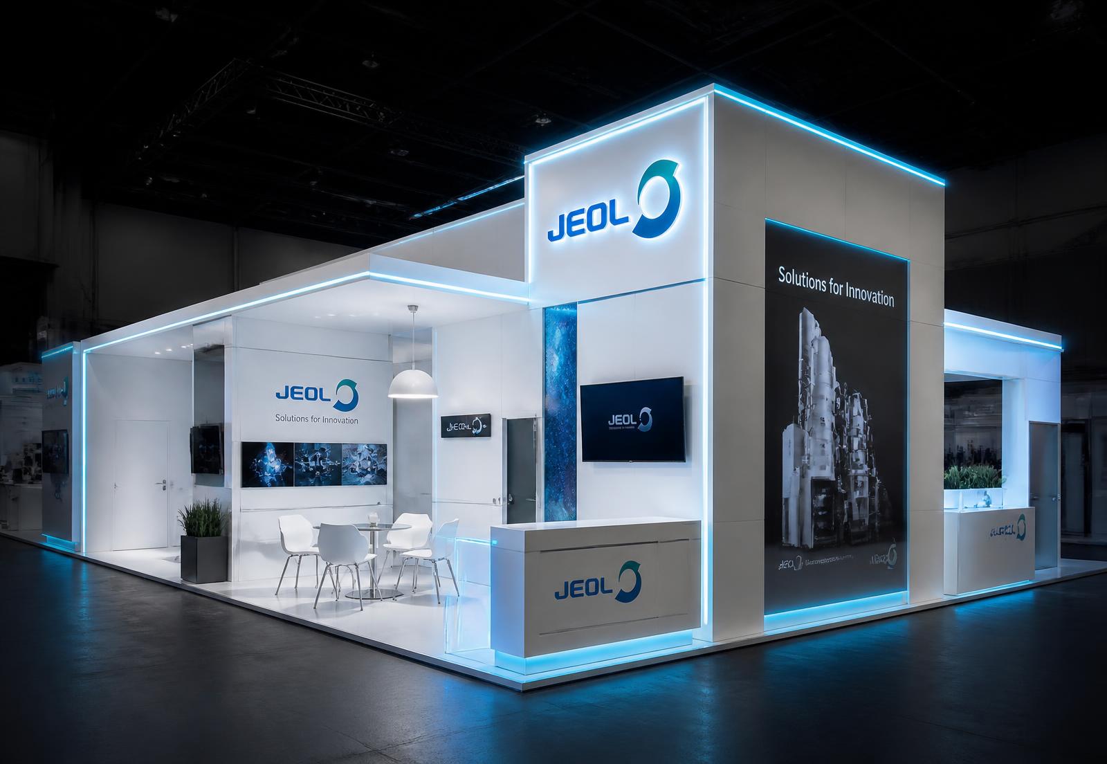 LED işıqlandırmalı modul sərgi stendi